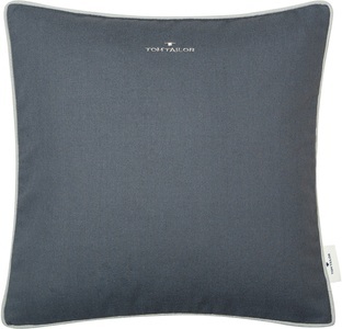Tom Tailor, TOM TAILOR Kissenhülle »Dove Signature«, (1 St.), Tom Tailor Kissenhülle , T-Dovesignature75350-012-40-40 , Anthrazit, Grau , Textil , Uni , 40 cm , hochwertige Qualität , 003021128903