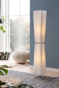 Salesfever, SalesFever - Stehlampe eckig 120 cm - Weiss, Stehlampe eckig weiss 120