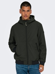 ONLY & SONS, ONLY & SONS Softshelljacke "ONSBOWIE SOFTSHELL BOMBER NOOS" mit Kapuze