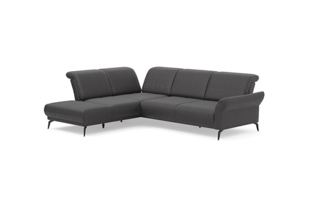 INOSIGN Ecksofa »Coco«, wahlweise mit Sitztiefen, Armteil- und Kopfteilverstellungim Cord, mit Füssen 15 cm hoch