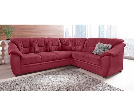 SIT&MORE, sit&more Ecksofa, sit&more Ecksofa »Savona L-Form«, wahlweise mit Bettfunktion, inklusive Federkern, frei im Raum stellbar