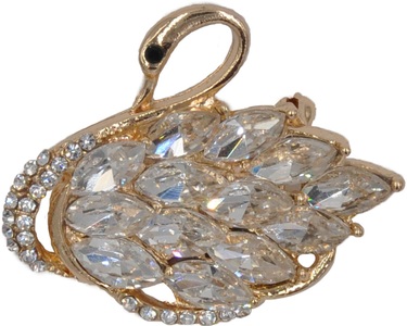 FIRETTI, Firetti Brosche »Funkelnder Schwan«, Firetti Brosche »Schmuck Geschenk Ansteckschmuck Schwan«, mit Glasstein
