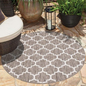 Carpet City, Carpet City Teppich »Outdoor«, rund, 5 mm Höhe, Wetterfest & UV-beständig, für Balkon, Terrasse, Wintergarten, Flachgewebe, auch in quadratischer Form erhältlich, Carpet City Teppich »Outdoor 462«, rund, 5 mm Höhe, UV-beständig, Flachgewebe, auch in quadratischer Form erhältlich