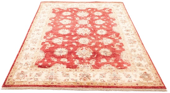 MorgenLand, morgenland Wollteppich »Ziegler Teppich handgeknüpft rot«, rechteckig, 6 mm Höhe, morgenland Wollteppich »Ziegler Teppich handgeknüpft rot«, rechteckig, 6 mm Höhe