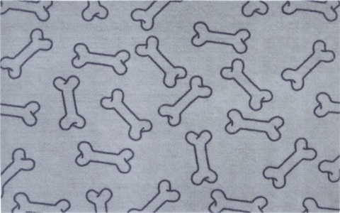 Hanse Home, Hanse Home - Hundedecke Bones - 50 x 80 cm - Grau, HANSE Home Fussmatte »Bones, Türmatte«, rechteckig, 4 mm Höhe, Schmutzfangmatte