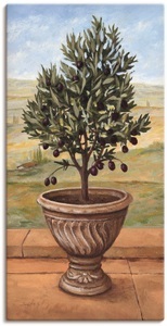 Artland, Artland Wandbild »Olivenbaum«, Artland Leinwandbild »Olivenbaum« Pflanzen 1 Stk. tlg. auf Holzrahmen gespannt