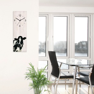 Artland, Artland Wanduhr »Kuh (in Holzoptik)«, Artland Wanduhr »Kuh (in Holzoptik)«, wahlweise mit Quarz- oder Funkuhrwerk, lautlos ohne Tickgeräusche