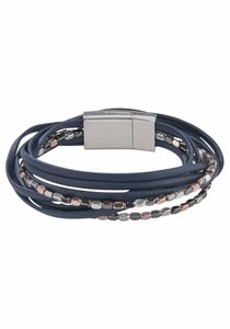 J.Jayz Wickelarmband »mehrreihig, mit Zierelementen aus Metall«