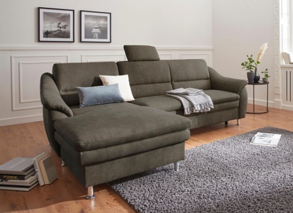 SIT&MORE, sit&more Ecksofa, sit&more Ecksofa »Cardoso L-Form« mit Federkern, wahlweise mit Bettfunktion