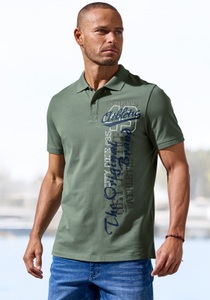 John Devin Poloshirt mit grossem Druck vorn aus Baumwoll-Piqué