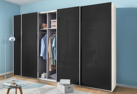 fresh to go, Fresh To Go Schwebetürenschrank »Level«, mit Glastüren und Synchronöffnung, Wimex Schwebetürenschrank »Level by fresh to go«, mit Glastüren und Synchronöffnung