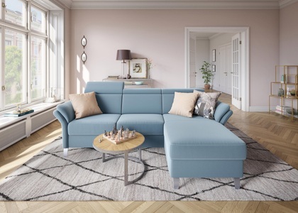 SIT&MORE, sit&more Ecksofa, sit&more Ecksofa »Vincenzo L-Form«, inklusive Kopfteilverstellung, wahlweise mit Bettfunktion, Bettkasten