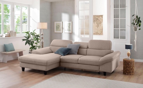 HOME AFFAIRE, Home affaire Ecksofa »Pilot«, wahlweise mit Bettfunktion und Bettkasten, Home affaire Ecksofa »Pilot L-Form« mit Kopfteilverstellung, wahlweise mit Bettfunktion & Bettkasten