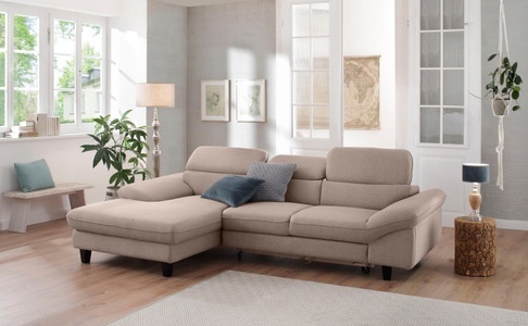 HOME AFFAIRE, Home affaire Ecksofa »Pilot«, wahlweise mit Bettfunktion und Bettkasten, Home affaire Ecksofa »Pilot L-Form« mit Kopfteilverstellung, wahlweise mit Bettfunktion & Bettkasten