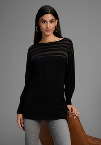 Laura Scott Strickpullover, mit Meshstreifen - NEUE KOLLEKTION