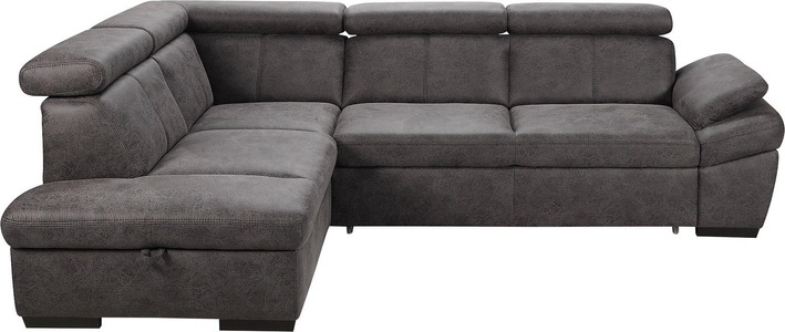 exxpo - sofa fashion Ecksofa, inklusive Kopfteil- und Armteilverstellung, wahlweise mit Bettfunktion und Bettkasten