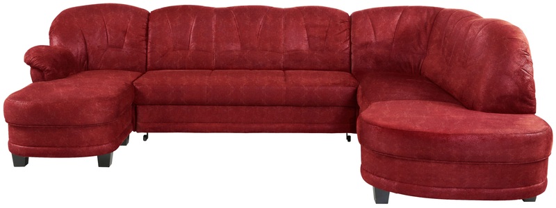 HOME AFFAIRE, Home affaire Wohnlandschaft »Camelita«, wahlweise mit Bettfunktion, Home affaire Wohnlandschaft »Camelita, viel Platz, bequem und zeitlos, Breite 289cm, U-Form« wahlweise mit Bettfunktion