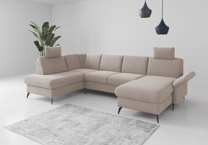 Home affaire Wohnlandschaft »Rochelle«, wahlweise mit Bettfunktion, Bettkasten und Armteilverstellung