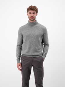 LERROS Rollkragenpullover mit Logo Stickerei