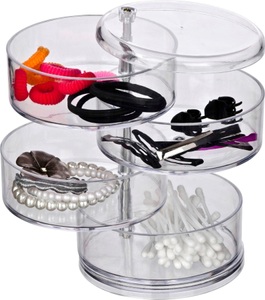 Wenko, WENKO Organizer »Tower«, Kosmetik, WENKO Badorganizer »Tower«, Kosmetik-Aufbewahrung mit 4 Fächern, transparent