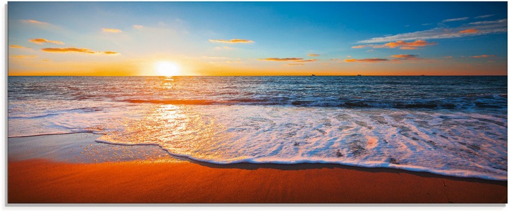 Artland Glasbild »Sonnenuntergang und das Meer«