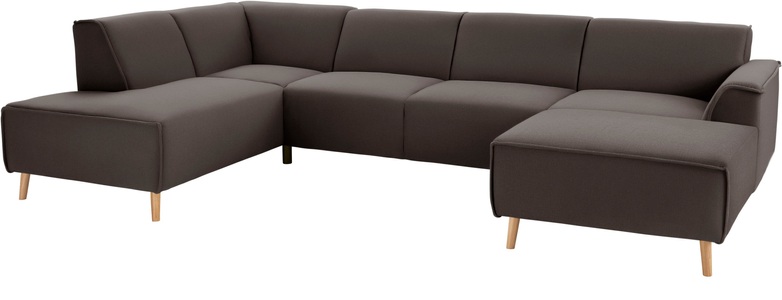 ANDAS, andas Wohnlandschaft »Janek«, mit Federkern und Keder in scandinavischem Design, andas Wohnlandschaft »Janek U-Form«, mit Federkern und Keder in scandinavischem Design