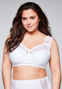 Sheego Bügelloser BH, mit wattierten Cups und Spitze