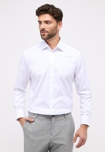Eterna, Eterna Langarm Hemd »MODERN FIT«, MODERN FIT Cover Shirt in weiß unifarben