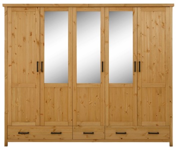 HOME AFFAIRE, Home affaire Drehtürenschrank »Adriana«, aus Massivholz, Home affaire Drehtürenschrank »Adriana«, aus Massivholz