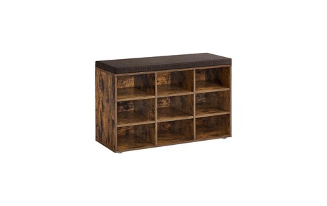VASAGLE Schuhschrank »mit 9 Fächern 78.5 x 48 cm« Schuhbank mit Stauraum