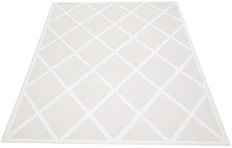 Carpet City, Carpet City Teppich »Santorini«, rechteckig, 5 mm Höhe, 3D-Effekt, für Wohnzimmer, Flur, Küche, Wintergarten, Balkon, Wetterfest & UV-beständig, Carpet City Teppich »In-& Outdoorteppich Santorini 457, 3D-Effekt, Raute-Look«, rechteckig, 5 mm Höhe, Wetterfest & UV-beständig für Terrasse, Balkon, Küche, Flur