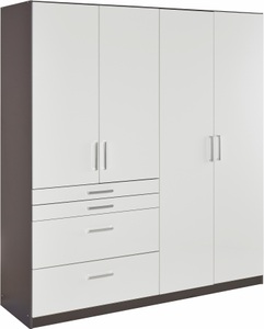 rauch BLUE, rauch BLUE Drehtürenschrank »Homburg«, oberer Schubkasten mit Einteilung, rauch Drehtürenschrank »Kleiderschrank Schrank Garderobe Garderobenschrank Topseller HOMBURG«, mit viel Stauraum, oberer Schubkasten mit Einteilung MADE IN GERMANY