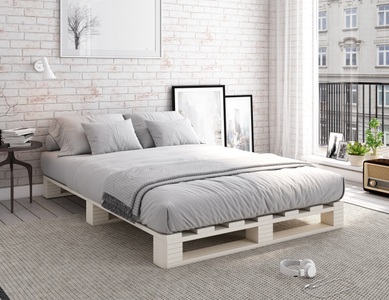 HOME AFFAIRE, Home affaire Palettenbett »Alasco«, Jugendbett, aus massiver Kiefer, Home affaire Palettenbett »Alasco«, BESTSELLER!Jugendbett, zertifiziertes Massivholz