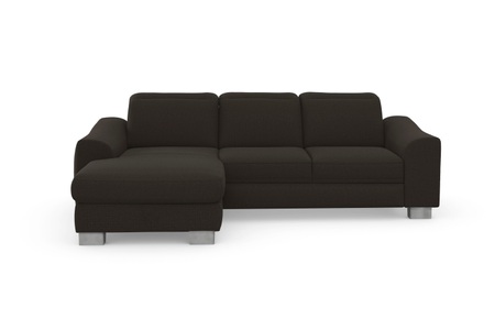 SIT&MORE, sit&more Ecksofa »Durness«, mit Federkern und hochwertigen Edelstahlfüssen, wahlweise mit Kopfteilverstellung, Bettfunktion und Bettkasten oder mit Bettfunktion und Bettkasten, sit&more Ecksofa »Dundee L-Form«, mit Federkern und Edelstahlfüssen, wahlweise mit Kopfteilverstellung