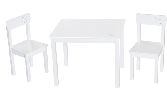 Roba, Roba Tisch und Stühle für Kinder, »Kindersitzgruppe«, roba® Kindersitzgruppe »Little Stars, weiss«, (3 tlg.)
