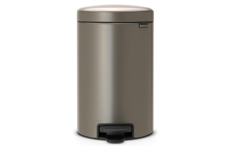 BRABANTIA, BRABANTIA Treteimer NEWICON, Brabantia Mülleimer »NewIcon 12 l, Platinum«, 1 Behälter