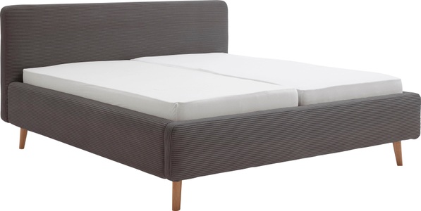 Novel - Bett MATTIS_8096 - grau - Textil - 180x200