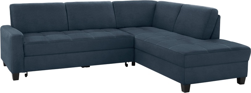 DOMO collection, DOMO collection Ecksofa, DOMO collection Ecksofa »Florentina L-Form«, wahlweise mit Bettfunktion, mit Kontrastnaht