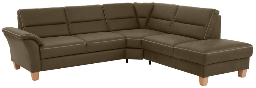 Home affaire Ecksofa »Soleo«, komfortabel durch Trapezecke mit Relaxfunktion, auch mit Bettfunktion und Stauraum, Federkern