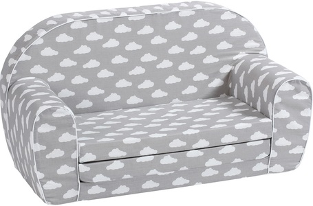 Knorrtoys, knorr® toys Kindersofa - Grey white clouds, Knorrtoys® Sofa »Kindersofa Grau mit weissen Wolken«, (1 St.)