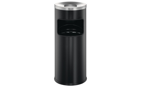 Durable, DURABLE Abfalleimer mit Ascher Schwarz, DURABLE Mülleimer »Safe mit Ascher«, 2 Behälter