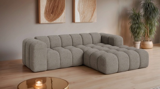 GOODproduct, GOODproduct Ecksofa »KALLIE Design-Sofa mit Wellenunterfederung, Bubble-Optik, 248/186/72cm« moderne Steppung, hoher Sitzkomfort und modernes Design, GOODproduct Ecksofa »KALLIE L-Form, 248 cm - OTTO. Verlässliche Qualität.« Bubble Optik, moderne Steppung, hoher Sitzkomfort