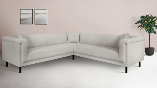 INOSIGN Ecksofa »AGNIA L-Form B/T/H: 244/244/71 cm«, incl. Zierkissen, gleichschenklig, auch in Cord