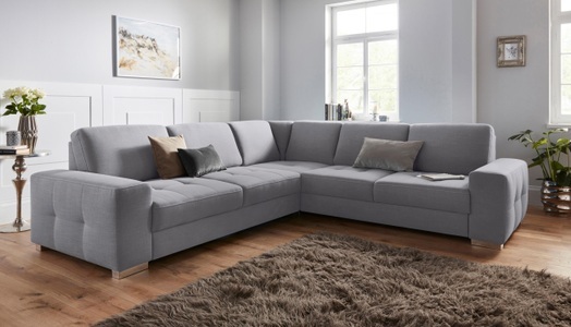 SIT&MORE, sit&more Ecksofa, sit&more Ecksofa »Santorini L-Form« mit Federkern und Sitztiefenverstellung, wahlweise mit Bettfunktion