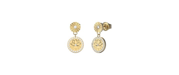 Guess, Guess LOTUS Ohrschmuck Damen, Guess Paar Ohrstecker »LOTUS Edelstahl«