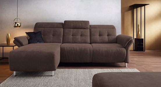 PLACES OF STYLE, Places of Style Ecksofa »Manhattan«, 2 Sitze mit elektrischer Relaxfunktion, verstellbare Armlehnen, Home affaire Ecksofa »Manhattan L-Form« 2 Sitze mit elektrischer Relaxfunktion, verstellbare Armlehnen