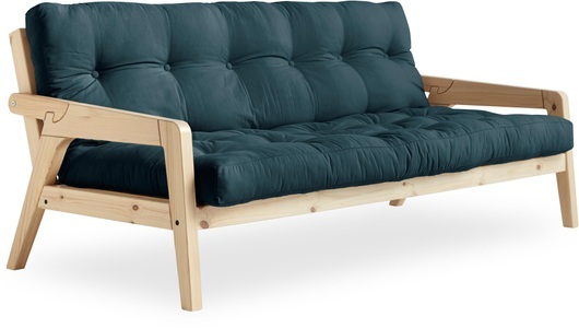 Karup Design, Karup Design Schlafsofa GRAB Gestell und Stofffarbe auswählbar, Karup Design Schlafsofa, Mit Holzstruktur, inkl. Futonmatratze, Liegefläche 130x190 cm
