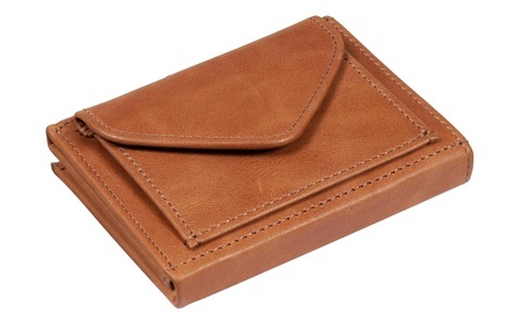 Exentri, EXENTRI Portemonnaie Multiwallet, Exentri Multiwallet Leder Sand für 5-10 Karten