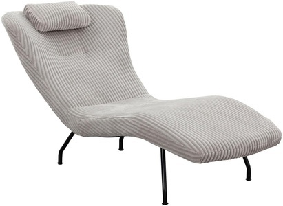 mutoni casual, Relaxliege Texturstoff hellgrau, Relaxliege Texturstoff hellgrau