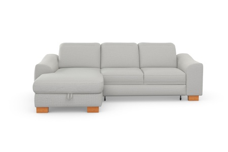 SIT&MORE, sit&more Ecksofa »Durness«, mit Federkern und hochwertigen Massivholzfüssen, wahlweise mit Kopfteilverstellung, Bettfunktion und Bettkasten oder mit Bettfunktion und Bettkasten, sit&more Ecksofa »Dundee L-Form«, mit Federkern und Massivholzfüssen, wahlweise mit Kopfteilverstellung